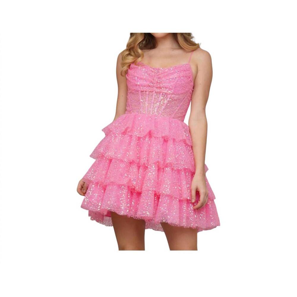 NEW COLORS DRESS mini dress in pink